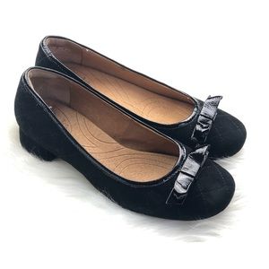 Clark’s Quilted Suede Low Heel Ballet Flats